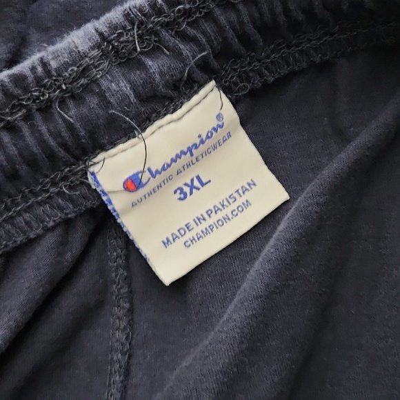 Champion Shorts Mens Size 3XL Navy Blue Cotton Pull Om Drawstring - Picture 8 of 10